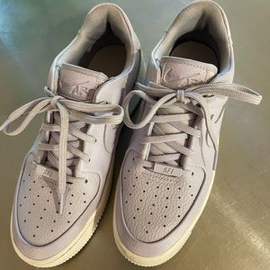 Nike Air Force one- lavender leather platforms